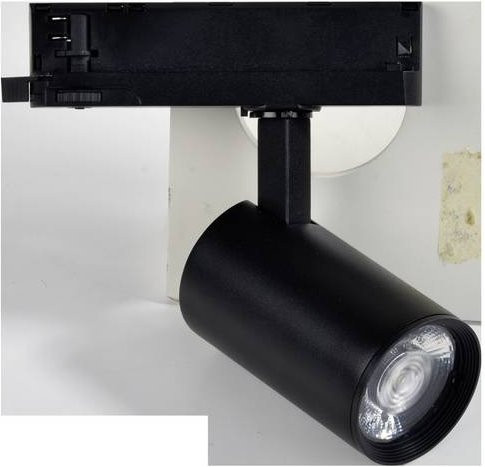 Megaman MM78854 LED-Schienenstrahler in Schwarz mit 3-Phasen-Adapter und verstellbarem Lichtstrom für Cool White Licht - Bild 1