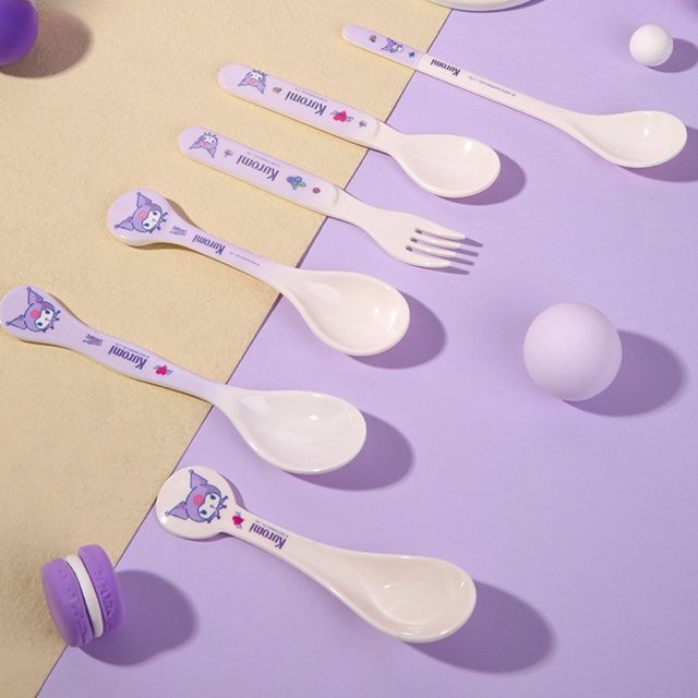 Sanrio Kuromi Löffel für Kinder in Weiß aus Kunststoff - Bild 1