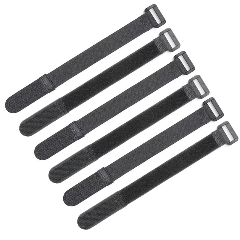 Wiederverwendbare Klettverschluss-Bänder aus Nylon als Kabelorganizer in Schwarz, 10 bis 200 Stück - Bild 4