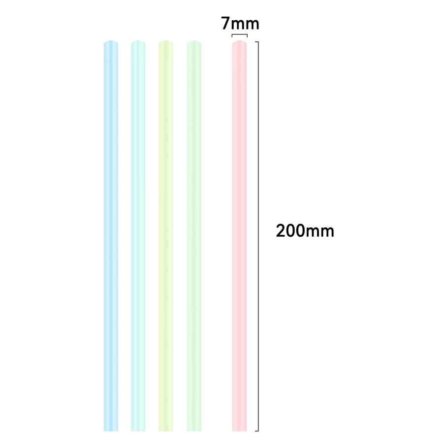 5 Stück Heißklebestifte transparent und multicolor, Durchmesser: 7 mm, Länge: 200 mm, Heißschmelzkleber für Bastelarbeiten und DIY-Projekte - Bild 3