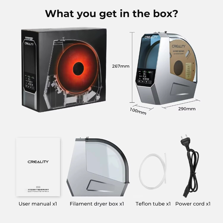 Creality Space Pi Filament Trockner Box zur Lagerung von bis zu 1 kg 3D-Drucker Filament - Bild 6