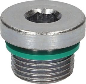 KS Tools Ölablassschraube mit Innensechskant in Silber, M18 x 1,5 x 9 mm, 10er-Pack - Bild 1