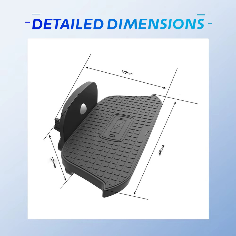 MOCENDO Kabelloses Schnellladegerät für BMW MINI F55 F56 2014-2023, Ladehalterung für die Mittelkonsole, Schwarz - Bild 3