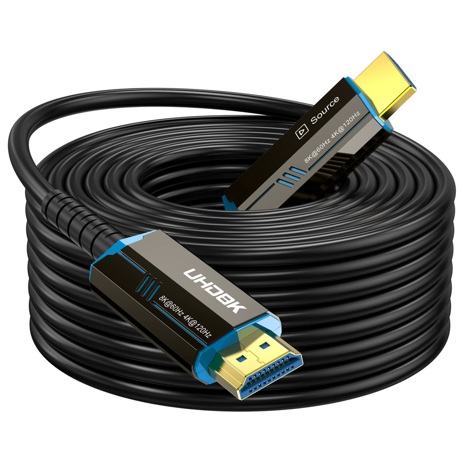 lmcnzz HDMI 2.1 Glasfaserkabel Ultra HD High Speed 48Gbps für 4K und 8K in Schwarz - Bild 3