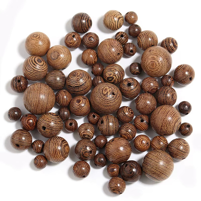 lingsai Holz Perlen, Runde Spacer, Unisex - Bild 4