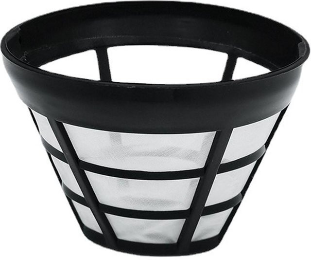 Igeteck 2er-Set wiederverwendbare Kaffeefilter aus Edelstahl und Nylon in Schwarz, runder Sieb-Kaffee-Maker für effektive Filterung - Bild 1