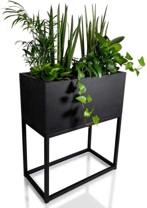 FLEXISTYLE Loft Fiorino Metall-Blumenständer in Schwarz, B/T/H: 42 x 22 x 50 cm - Bild 1