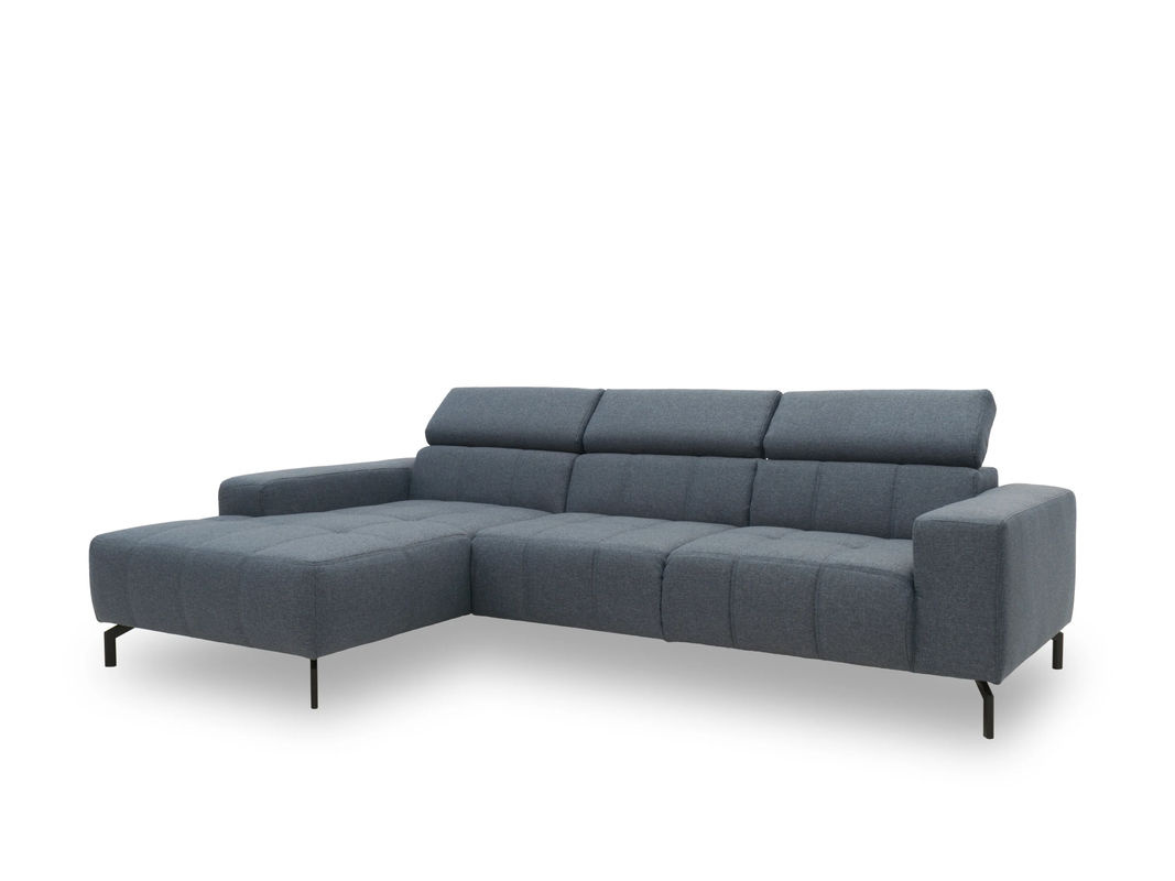 DOMO Sofa Cunelli mit Longchair in Blau, L-Form, B/T/H: 292 x 175 x 60 cm - Bild 2