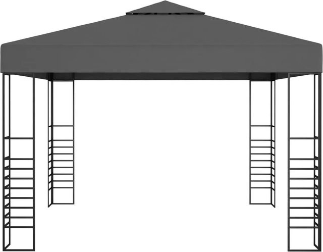 vidaXL Gartenpavillon Anthrazit B/T: 300 x 300 cm, Höhe: 270 cm - Bild 1