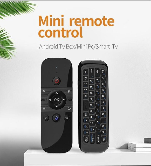 DooerTak M8 Air Maus Fernbedienung mit 2,4G Drahtlos-Tastatur, Gyro-Sensor und IR-Lernfunktion in Schwarz für Android TV Boxen - Bild 1