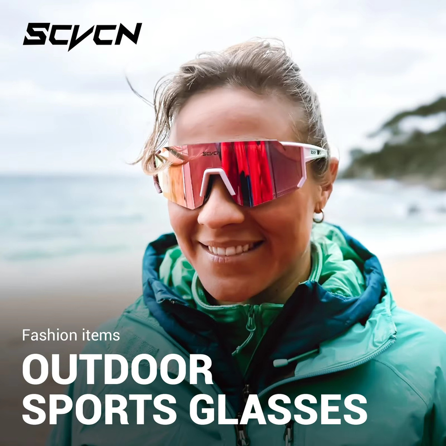 SCVCN Sportsonnenbrille, Unisex, Vollrand, Wrap - Bild 3