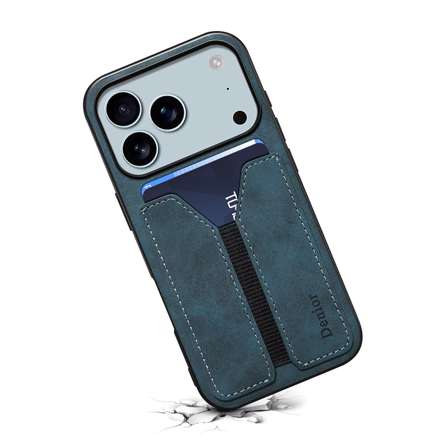 szHAIyu Luxus Wallet Handyhülle aus PU-Leder mit Kartenhalter für iPhone 11 bis iPhone 17 Pro Max in Blau - Bild 2