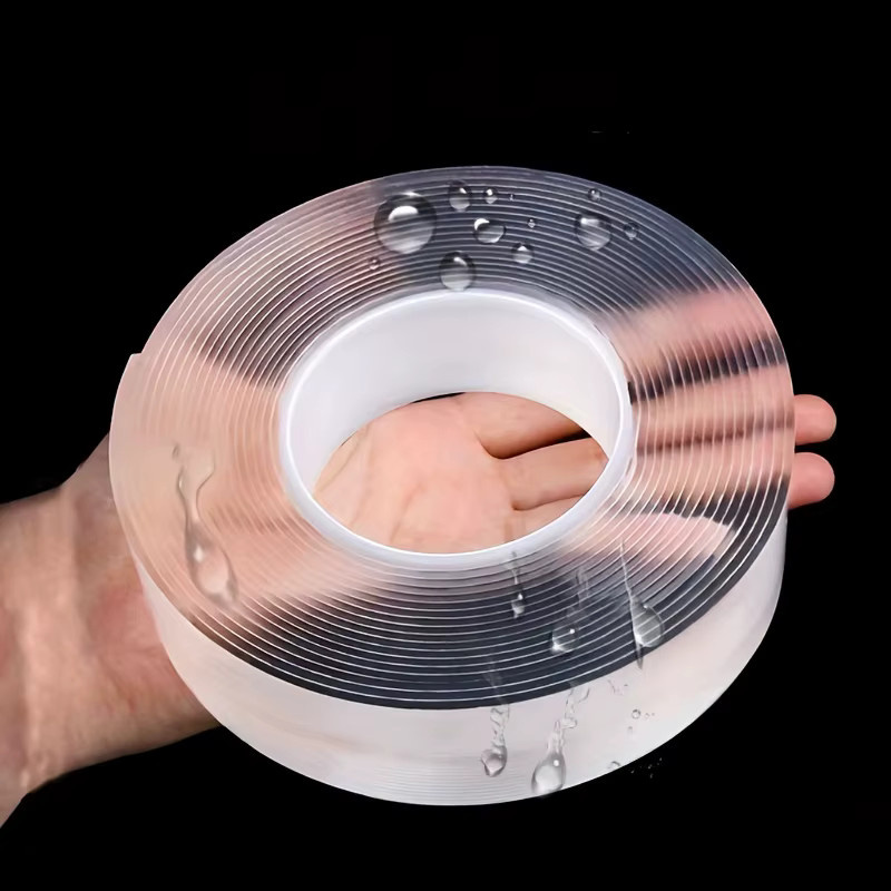 Wiederverwendbares doppelseitiges Klebeband aus transparentem Kunststoff, wasserfest für Küche und Badezimmer - Bild 5