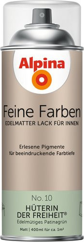 Alpina Farben Sprühlack Feine Farben für Holz, Grün, Satinmatt, 400 ml - Bild 1