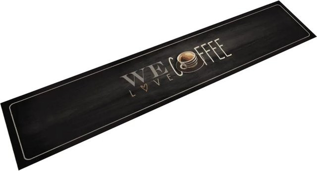 vidaXL Küchenteppich Samt in Kaffee Braun, Waschbar und Rutschfest, Breite: 60 cm, Länge: 300 cm - Bild 1