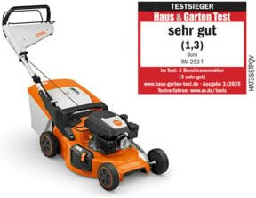 STIHL Benzin-Rasenmäher RM 253 T in Orange mit Mulchkit und Fangkorb - Bild 1