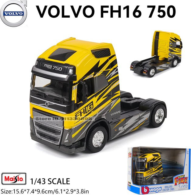 Bburago Volvo FH16 Globetrotter 750XXL, Modellauto, 1:43, Gelb, ab 3 Jahren - Bild 1