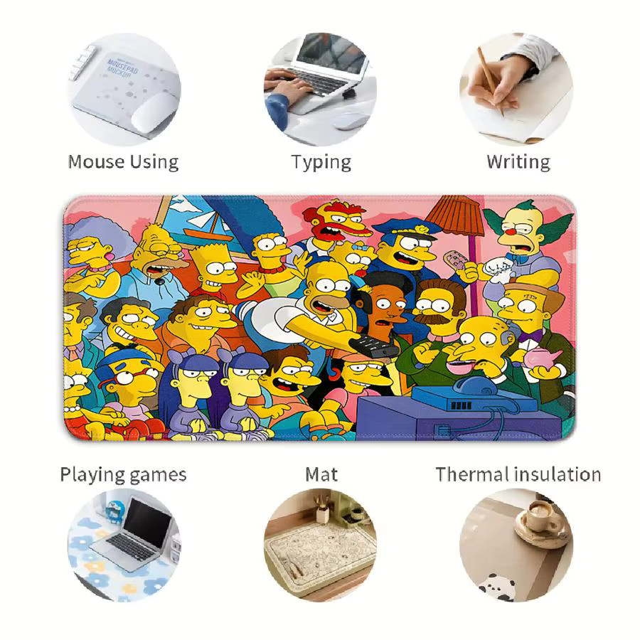 Wasserdichtes The Simpsons Mauspad in Multicolour für Computer und Laptop - Bild 5