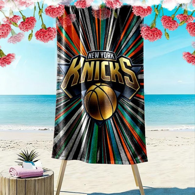 NY Knicks Strandtuch, großes weiches und schnelltrocknendes Handtuch für Strand und Camping, B/H: 70 x 140 cm, Mehrfarbig - Bild 1