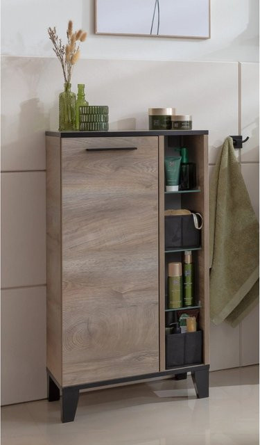 Fackelmann Midischrank TE-A in Nature Oak, B/T/H: 47 x 32 x 94,2 cm - Bild 1