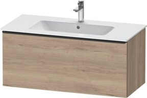Duravit Waschtischunterschrank D-Neo wandhängend in Weiß und Eiweißmarmor mit 1 Auszug, B: 101 cm, T: 46,2 cm, H: 44 cm - Bild 1