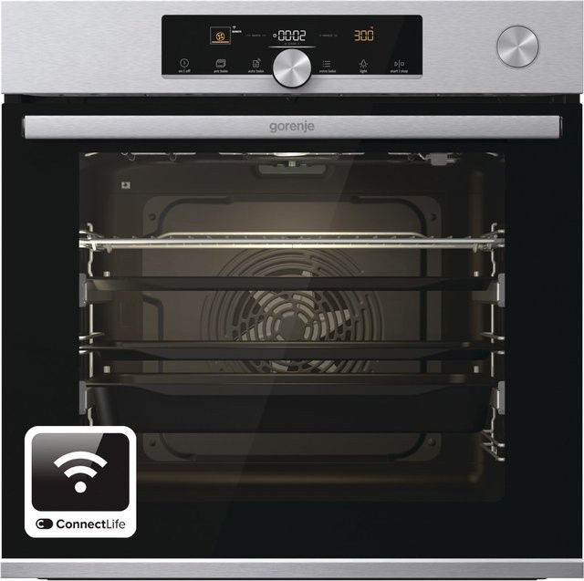 Gorenje Einbaubackofen BSA6747A04XWI in Silber, 77 l, Edelstahl, mit WLAN, Heißluftgrill, Pizza-Stufe und katalytischer Selbstreinigung, Breite: 59,5 cm - Bild 1