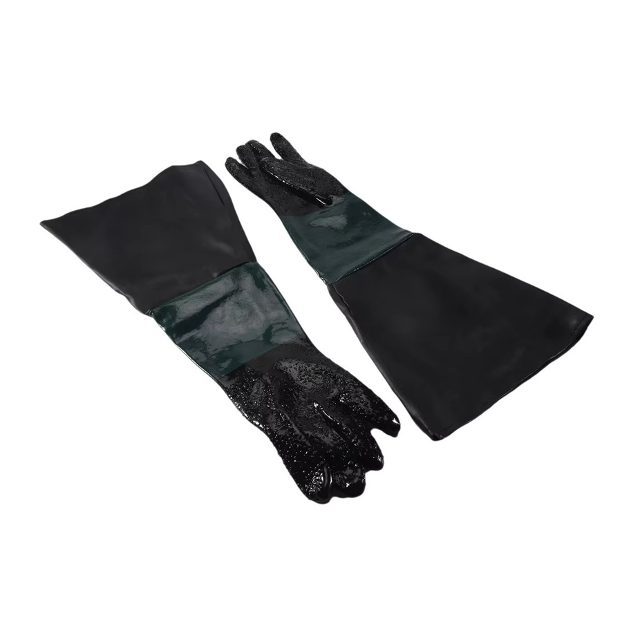 Sandstrahlhandschuhe für Sandstrahlkabinen mit O-Ringen, Farbe: Schwarz, Länge: 60 cm - Bild 2