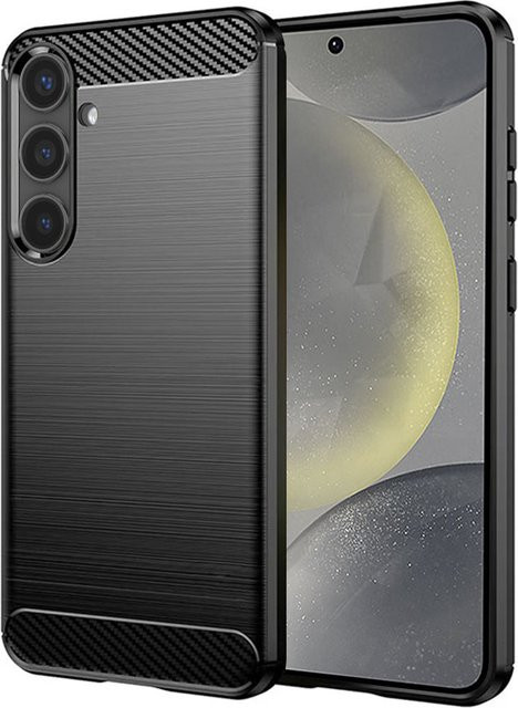 Techsuit Schutzhülle für Samsung Galaxy S24 S921 in Schwarz mit Carbon-Design - Bild 1