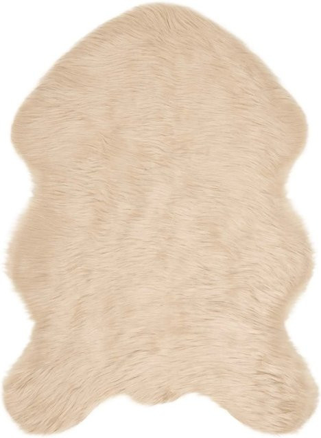 vidaXL Kunstschaffell Teppich Tafalla in Beige aus Polyester, B/T: 60 x 90 cm - Bild 1