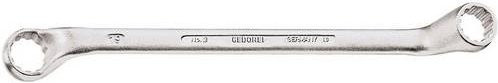 Gedore Doppelringschlüssel 2, SW 8 x 9 mm, tief gekröpft, 12-kant mit UD-Profil, Farbe: Silber - Bild 1