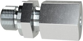 Riegler Gerade Einschraubverschraubung M16, Rohr-Ø 10 mm, Stahl verzinkt, Silber, GEM1610LSTNBR - Bild 1