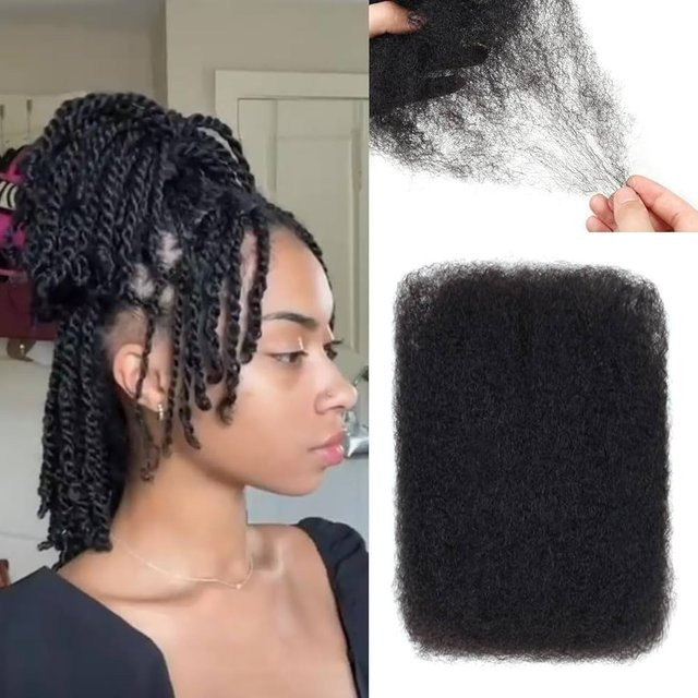 Lolely Dream Afro-Echthaar, 10–20 Zoll, Schwarz, 50 g - Bild 1