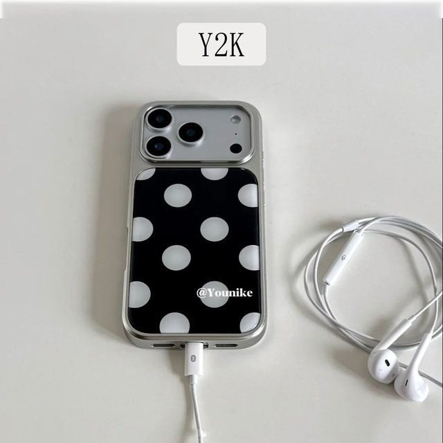 Luxuriöse Polka Dot Handyhülle für iPhone 17 16 15 14 13 12 11 Pro Max Air Plus – Transparente weiche Rückseiten-Abdeckung im koreanischen Design - Bild 1