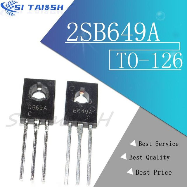 Si Tai&SH 20 Stück Transistor Set 2SB649A und 2SD669A TO-126 in Schwarz für Audio auf Röhre - Bild 1