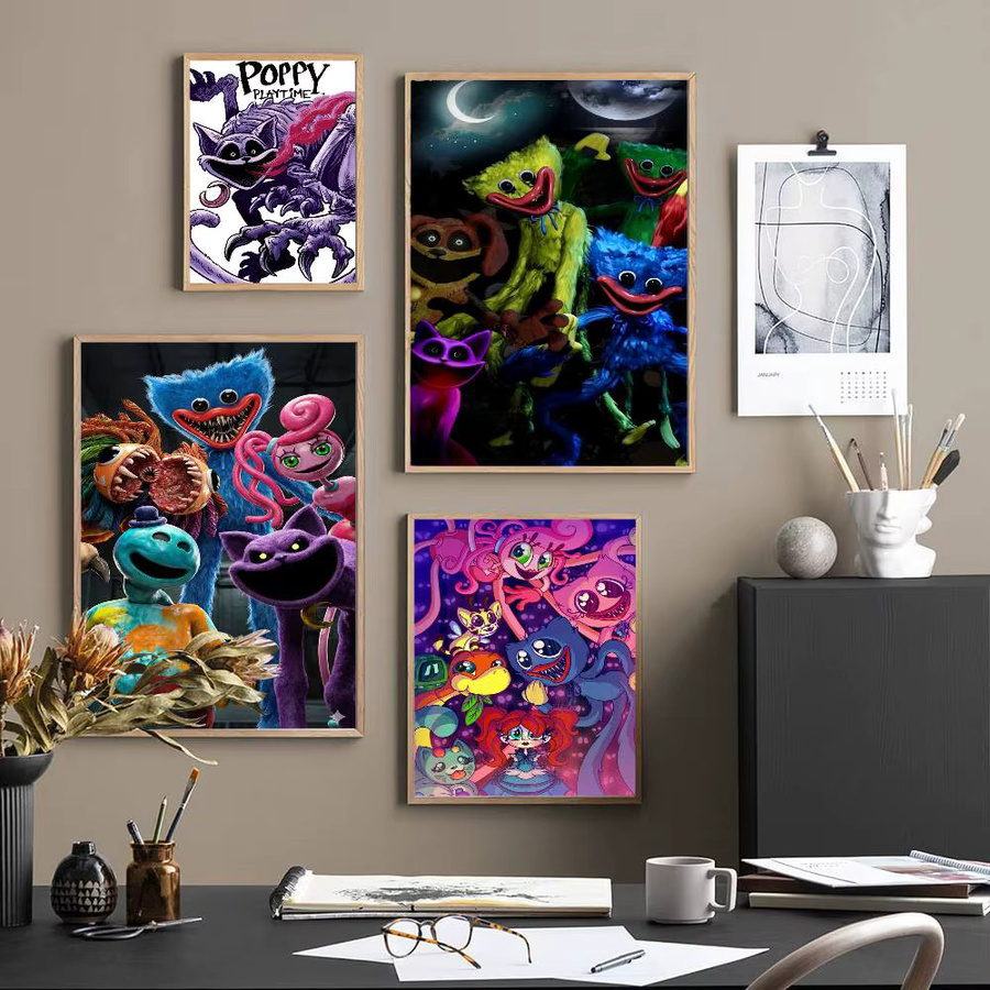 Wasserfeste Poppy Playtime Anime-Poster Aufkleber in Mehrfarben zur Raumdekoration - Bild 3