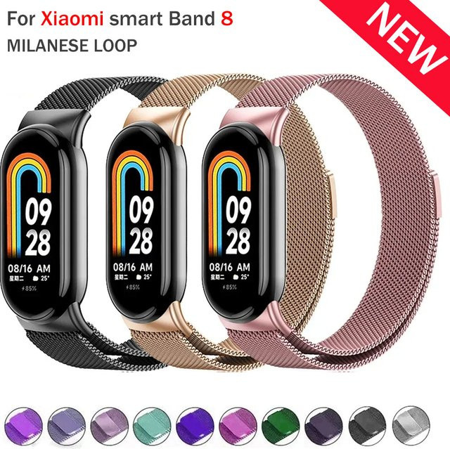 Uhrenarmband Milanaise Edelstahl, Xiaomi Smart Band 8, Unisex - Bild 1