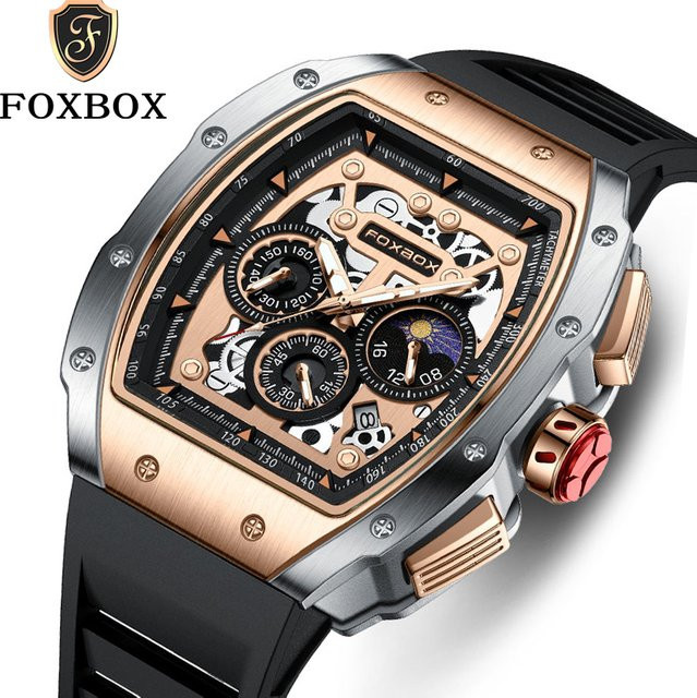 LIGE Armbanduhr, Quarz, Silikon, Datum, Herren - Bild 1