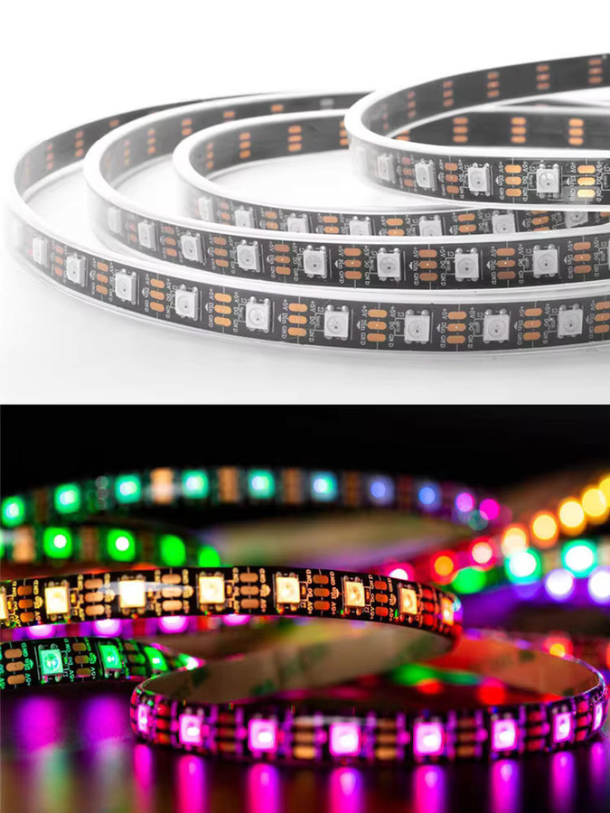 BTF-LIGHTING WS2815 RGBIC LED-Streifen mit 60 LEDs pro Meter, 12V DC, IP30, Multicolour, 5m Länge - Bild 4