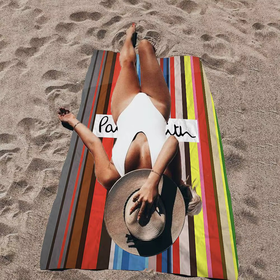 S-Smith Fashion P-Paul Mikrofaser-Strandtuch gestreift, schnelltrocknendes Handtuch für Strand, Pool und Yoga, Mehrfarbig - Bild 4