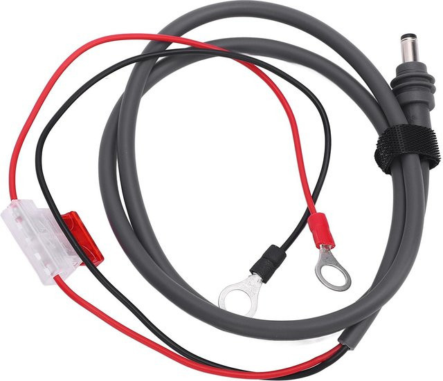 DIYelecs O-Ring DC-Ladekabel 18AWG mit Sicherung, Schwarz, Länge: 1 m - Bild 1
