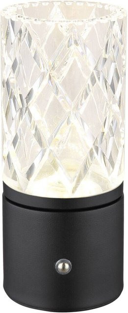 GLOBO LED-Tischleuchte Sanja in Schwarz aus Metall und Acryl, Höhe: 19 cm, Durchmesser: 8 cm - Bild 1