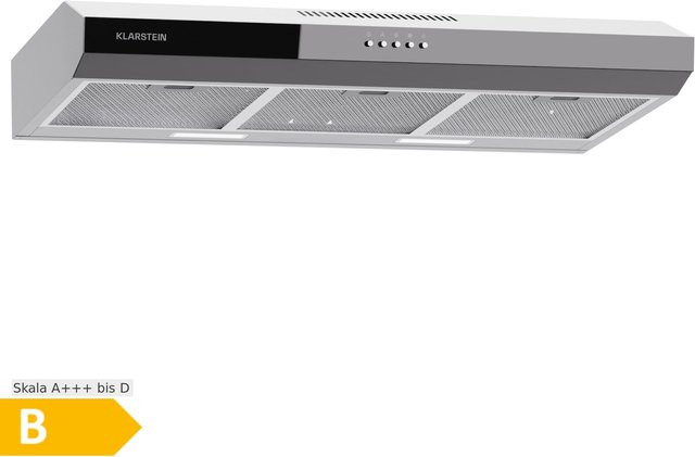 Klarstein Contempo 90 Unterbau-Dunstabzugshaube in Edelstahl Silber mit LED-Display und A+++ Energieeffizienz - Bild 1