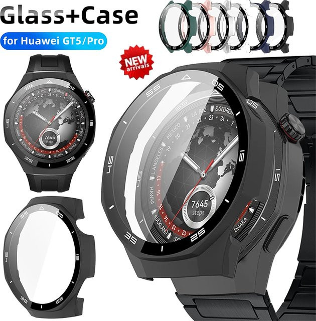 CHIICSMART Hülle für Huawei Watch GT 5/GT5 Pro 46mm, Kunststoff, Schwarz - Bild 1