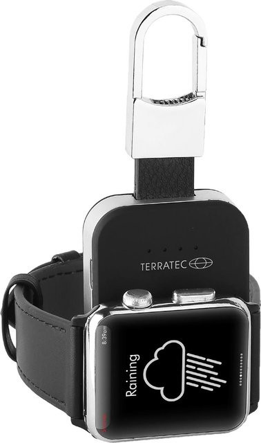 Terratec Charge AIR Key Induktives Ladepad und Powerbank für Apple Watch, 950 mAh, 2 Watt, Schwarz/Silber - Bild 1