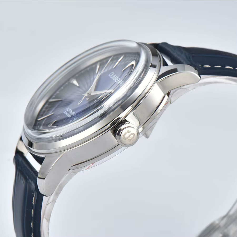 OUMASHI Armbanduhr Automatik, Edelstahlgehäuse, 40 mm, Lederarmband, Herren - Bild 4