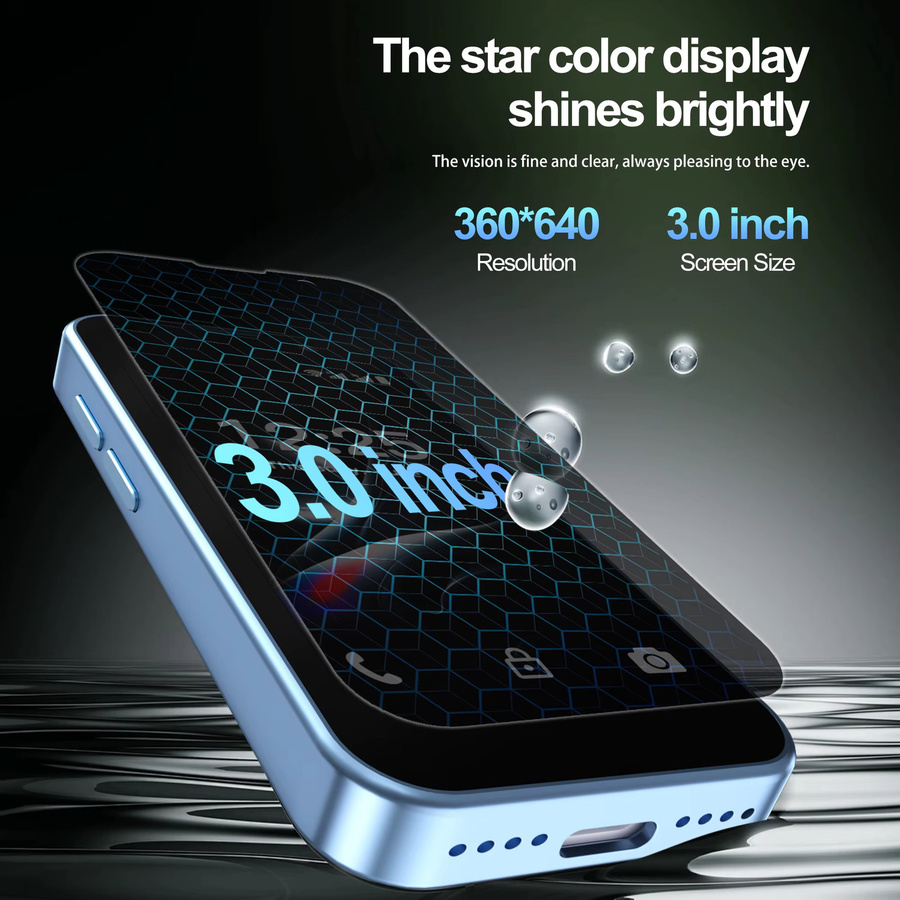 SERVO Smartphone mit Android 9.0, 3,0 Zoll Display, 2GB RAM, 16GB ROM, Dual-SIM, Gesichtserkennung, Farbe: Pink - Bild 6