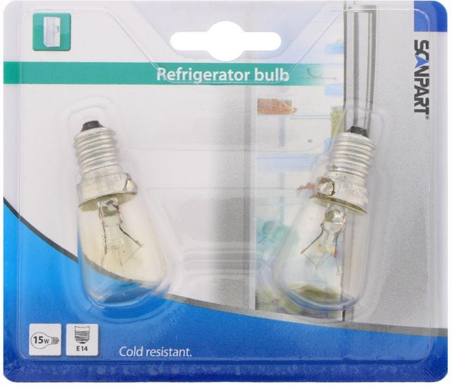SCANPART Kühlschranklampe LED E14 15W Warmweiß Transparent - Bild 1