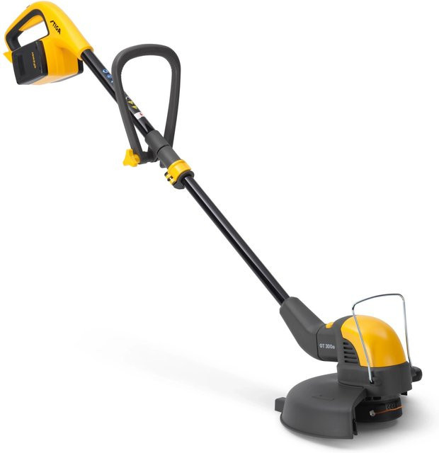 Stiga Akku-Rasentrimmer GT 300e Set in Gelb mit Ladegerät, Akku und Aufbewahrungssystem, Schnittbreite: 30 cm - Bild 1