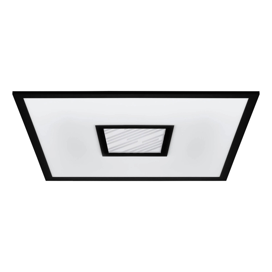 Eglo Bordonara LED-RGB/CCT Deckenleuchte in Schwarz-Weiß, dimmbar mit Fernbedienung, B/B/H: 45 x 45 x 21,5 cm - Bild 2