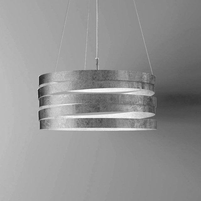 Marchetti Band Sospensione S50 LED-Pendelleuchte in Blattsilber aus Metall - Bild 1